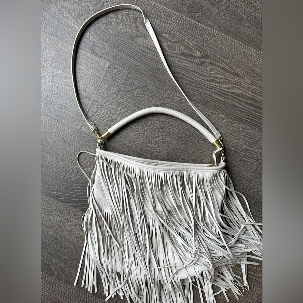 H&M Fringe Grey Purse